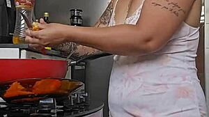 Pregnant Mature Shows Off Her Massive Young Ass