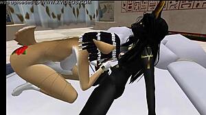 Lady Bastet Commands Servant Girl in Egyptian Fantasy