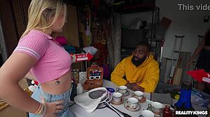 I crave that deepthroat face fuck on athletic blonde teen in garage so bad