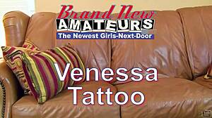 Inked Brunette Vanessa's Pussy And Tight Ass Pounded Bent Over Pov