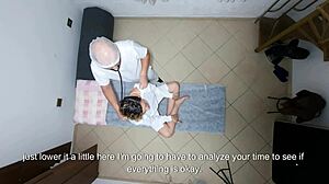 innocent patient bent over desk for anal surprise