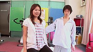 18+ JAPANESE TEEN COUPLE FUCKS HARD IN GYM!!