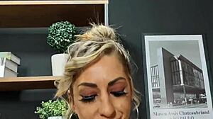 brazilian housewife gives erotic chair blowjob