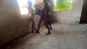 husband rails fat curvy wife in unfinished building hideout