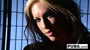 victoria flaunts long legs and perfect ass while smoking