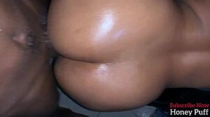 ebony bbw girlfriend's huge curves beg for deep neighbor thrusting