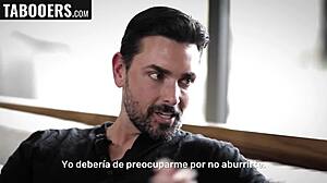 stepdaughter barely handles stepdad's throbbing cock deep inside?