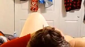 jerry licks whip cream off milf tits to orgasm