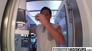 food delivery? now step-sibs bang hardcore with facials!