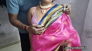 Watch this indian milf couple fuck with big tits monster cock