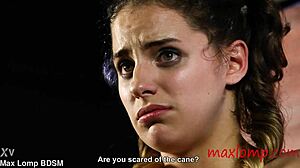 Petite Brunette Teen Slave Bound and Struggling in BDSM Debut