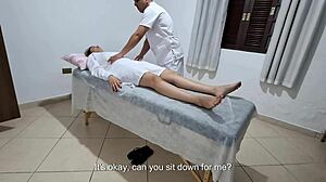 innocent patient bent over desk for anal surprise