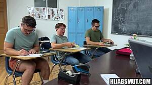 american students lure muslim teacher into classroom foursome tease