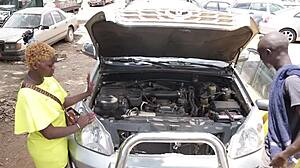 the mechanic's long cock makes me squirt deep in ass at garage