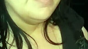 Neighbor's fat wife borrows sugar gets wet oral creampie