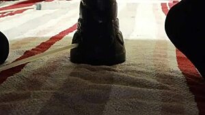 Chubby Fox Solo Plays With Monster Buttplug And Cum Lube