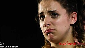 Petite Brunette Teen Slave Bound and Struggling in BDSM Debut