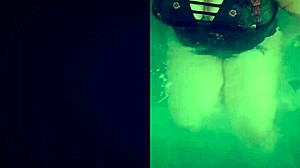 Horny big tit teen teases in hot tub then gets poolside slutty