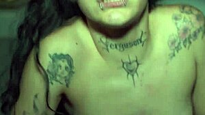 Blue-Eyed Brunette Wife Fucked Relentlessly in Hotel with Tight Pussy Close-Up