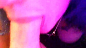 sucking that tattooed cock deep like a pro amateur