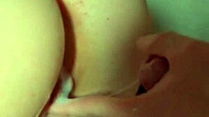 semen drips nonstop between her puffy pussy lips
