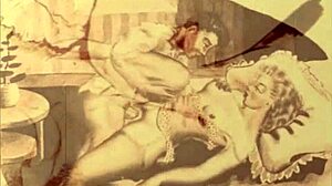 vintage retro drawings showcase antique hairy erotic fantasies