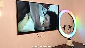fat black bbw wakes up to afrobang dildo ass pounding