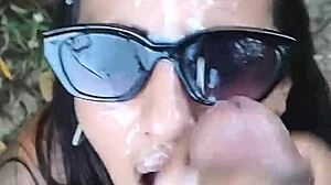 gostosa wife sucks hubby cock public beach facial cumshot adao eva