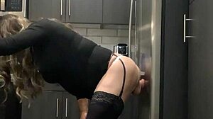 Shemale Crossdresser Plays with New Outfit and Cute Dildo