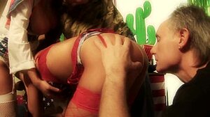 big boobed pornstars carly parker and lezley zen celebrate july 4th lesbian style