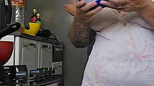 Pregnant Mature Shows Off Her Massive Young Ass