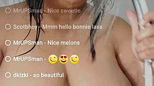 whoa check out these huge bbw tits in live shower