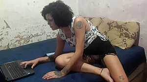 brunette teen sends lover squirting video watch the wild office striptease