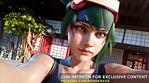 3d hentai kiriko cosplay rides overwatch cock uncensored animation