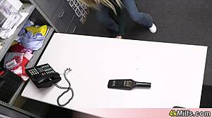 uhh blonde housewife caught stealin' gets fucked hard by mall cop...