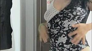my mature busty stepmom's exhibition flaunts huge natural tits