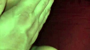 Hot babe spanked while masturbating