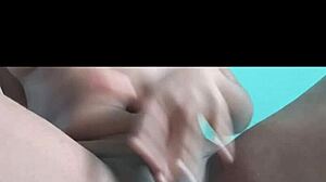 Wet Pussy Lips Spread Wide in Hot Solo Fingering