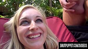 blonde babe staci jaxxx bent over doggystyle cumshot cowgirl sunny day