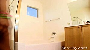 wanna join sara jay's interracial lesbian bath lick fest?