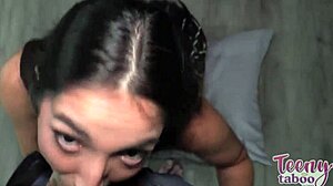 petite madison wilde rides cowgirl convincing seth brogan with wet pussy creampie skills