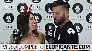 elo podcast slides ice over sara blonde's huge tits 🔥❄️🍒