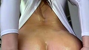 Hot Asian Oiled Tits Squirt Masturbation Solo Explosion