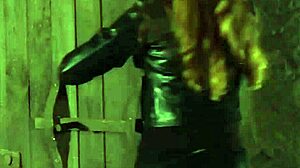 Naughty Lesbian Mistress Moans as Slave Licks Tight Pussy