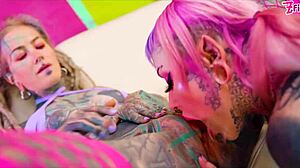 heavily tattooed anuskatzz rams crazy anal toys in aussie bimbo