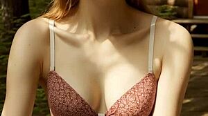 oh girls in underwear cabin woods so fun