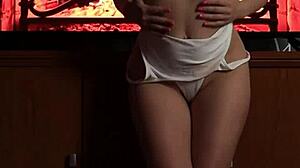 Hot Milf Rips Clothes Masturbates Shaved Pussy Orgasm in POV