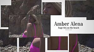 amber alena giant tits beach bounce 🔥🍑