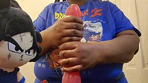 BIG TITS BBW FUCKS MONSTER BBC DILDO