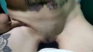 Skinny latina girlfriend's homemade close-up ass play